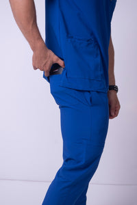 Uniforme Médico COUS Van Gogh Azul Rey Hombre