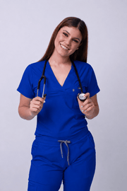 Uniforme Médico COUS Van Gogh Azul Rey Mujer
