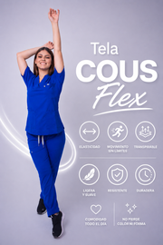 Uniforme Médico COUS Van Gogh Azul Rey Mujer