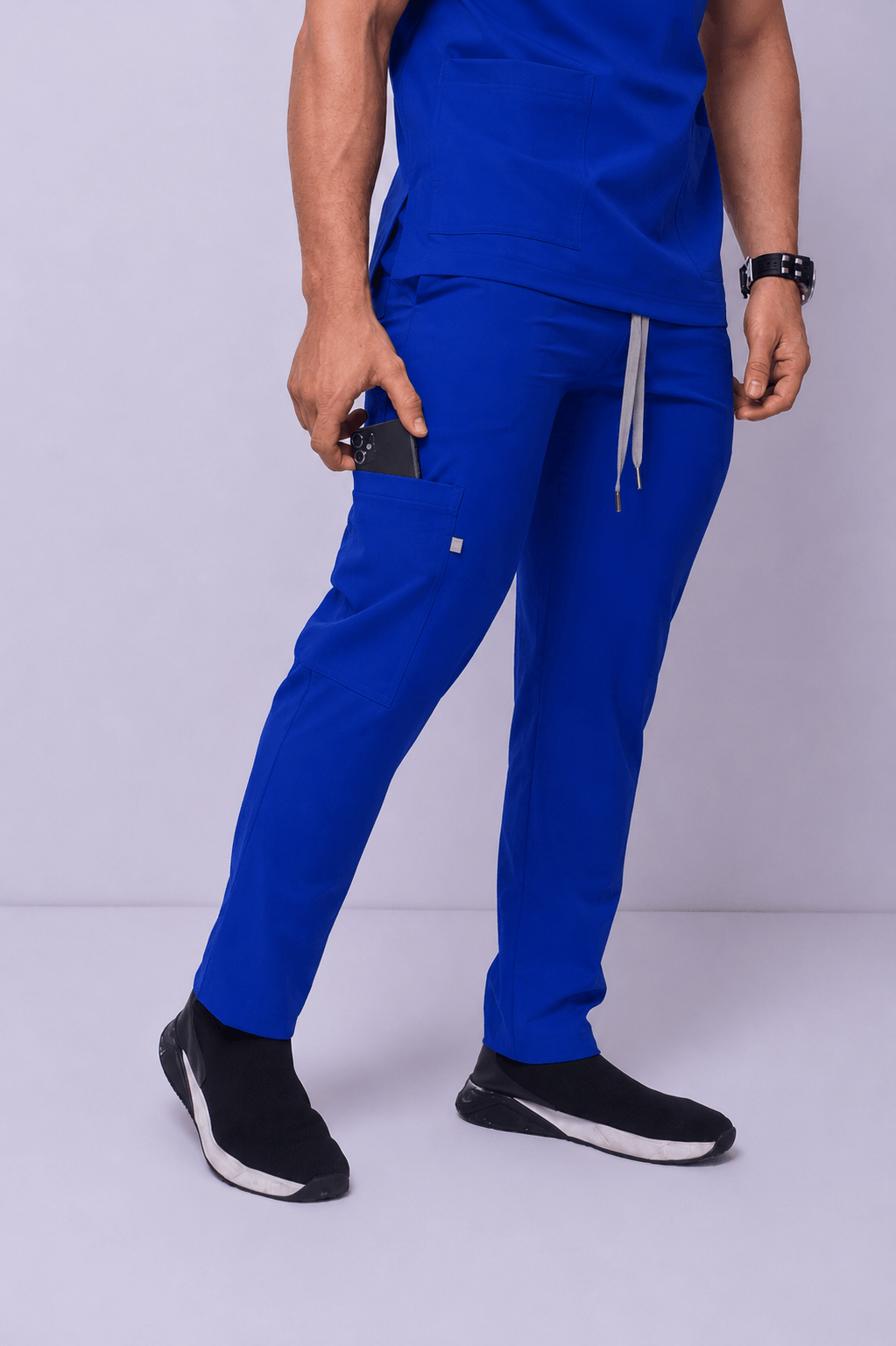 Uniforme Médico COUS Van Gogh Azul Rey Hombre
