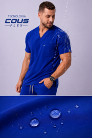 Uniforme Médico COUS Van Gogh Azul Rey Hombre