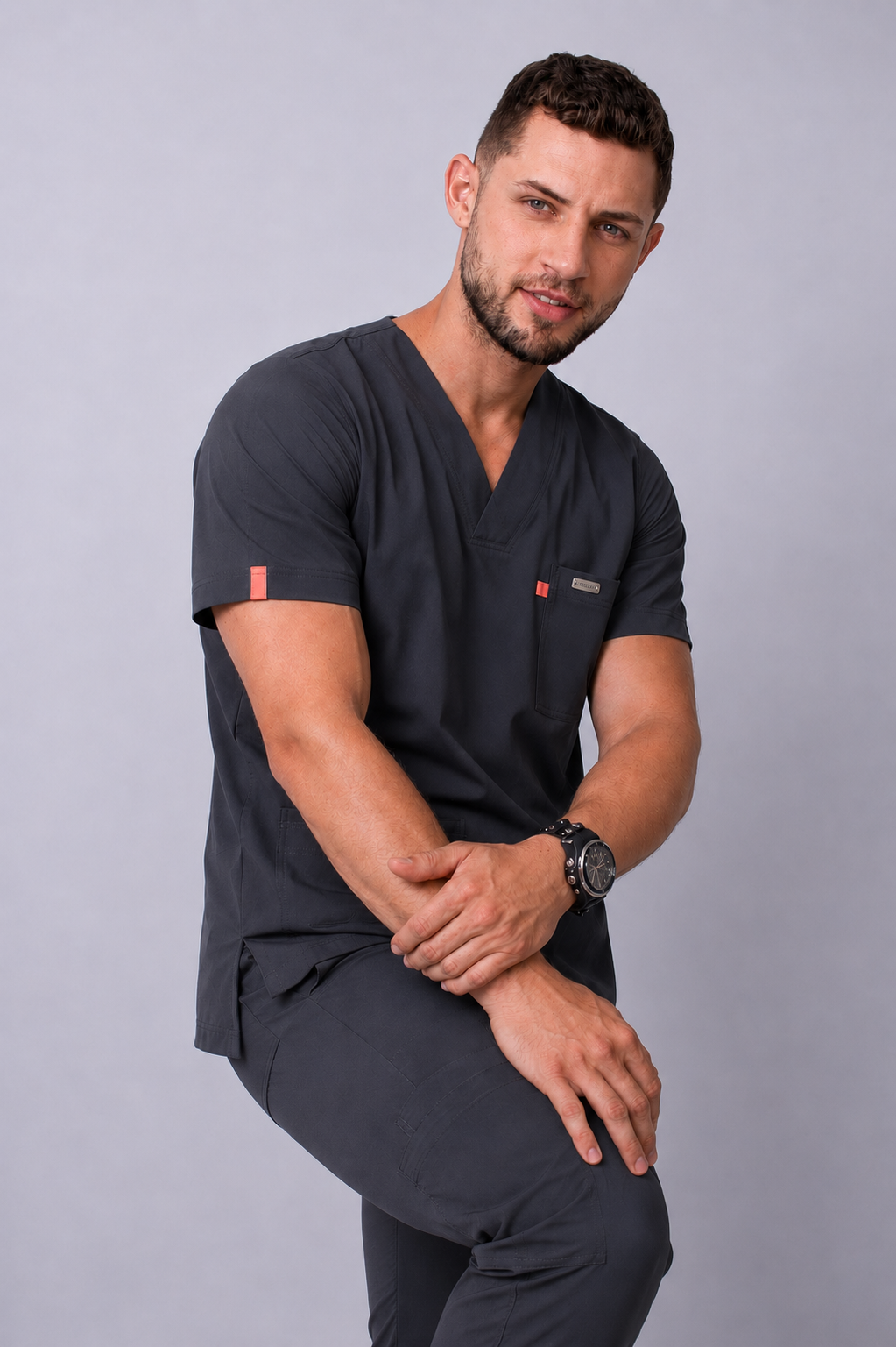 Uniforme Médico COUS Van Gogh Gris Oscuro Hombre