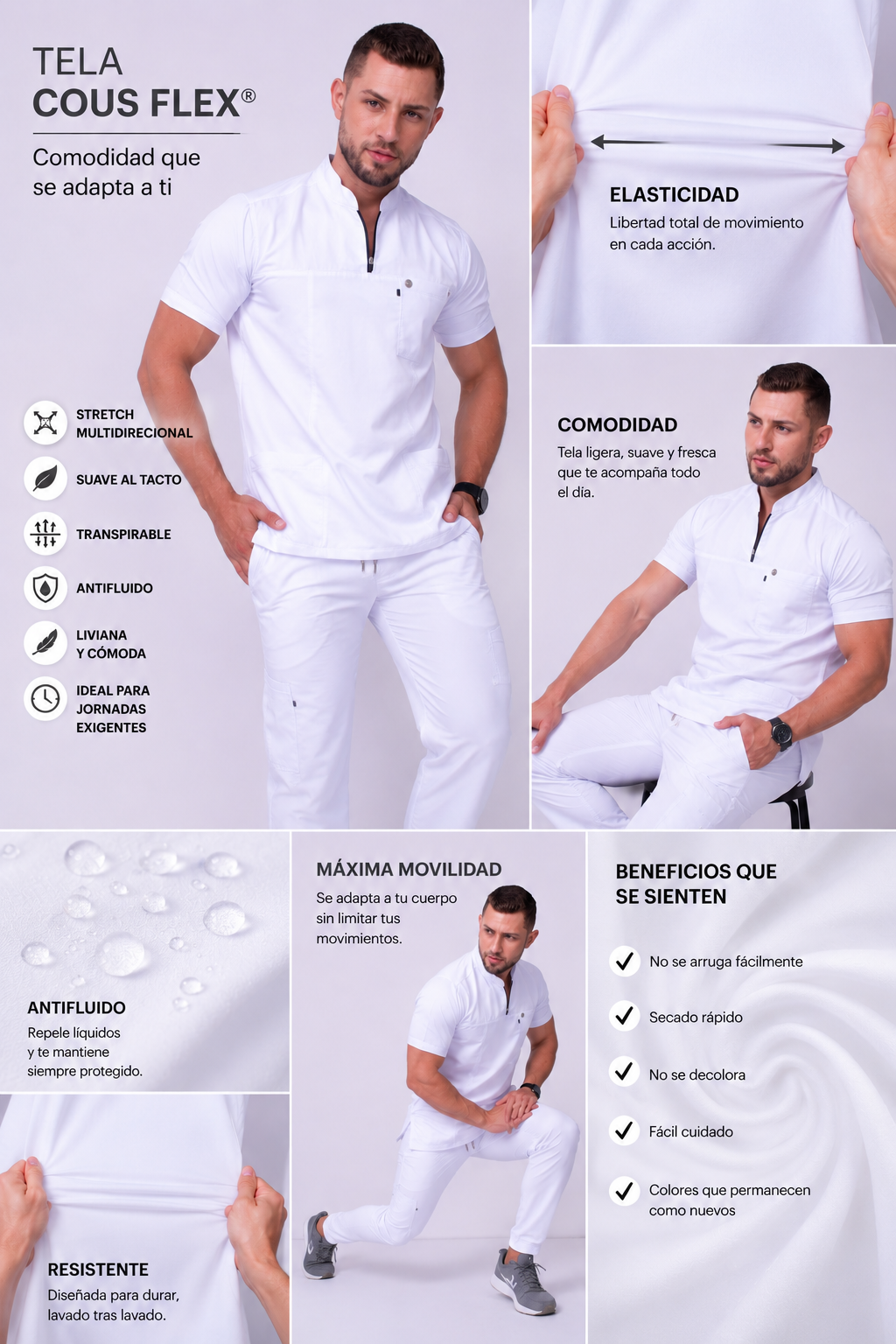 Uniforme Picasso Blanco Hombre